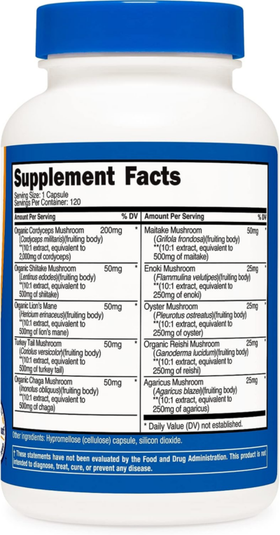 Nutricost Mushroom Complex Supplement, 120 Capsules – Image 2