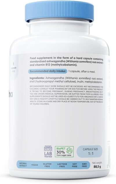 Osavi – Ashwagandha Extra 400 mg – 180 capsules – Image 3