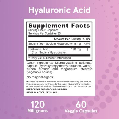 Jarrow Formula - Hyaluronic Acid, 60 Capsules – Image 3