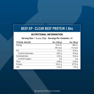 Applied Nutrition –Beef-XP Clear Beef Potein Isolate Strawberry & Raspberry 150g – Image 2