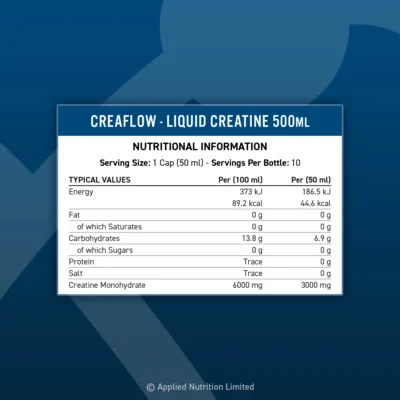 Applied Nutrition – Creaflow Pure Liquid Creatine – 10 Serving – Image 2