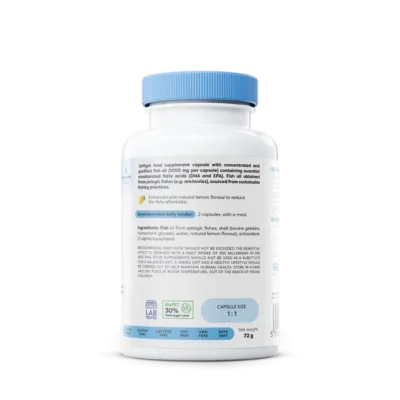 Osavi –Omega-3, fish oil 1000 mg - 60 Softgels – Image 3