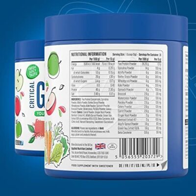 Applied Nutrition –Critical Greens Powder Appel Brust –  30 Serving – Image 2