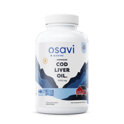 OSAVI - Norwegian Cod Liver , 1000 mg (Citron) - 180 gélules