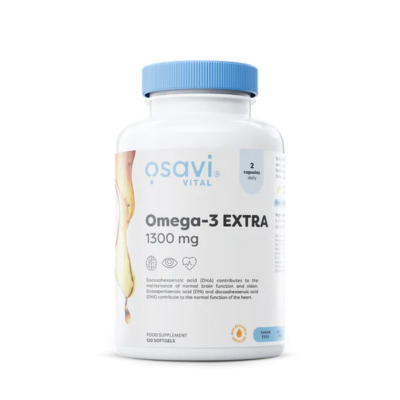 OSAVI - Omega-3 EXTRA 1300 mg – 120 gélules molles, saveur citron