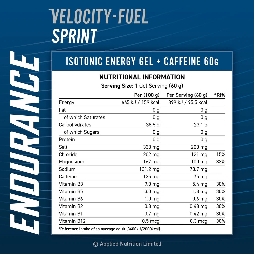 Applied Nutrition - Pack Sprint Energy Gel Avec Caffeine 60G – Image 2