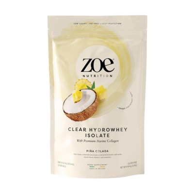 ZOE NUTRITION, Clear Hydrowhey, Piña Colada, 454 g