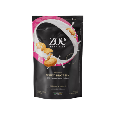 ZOE NUTRITION - Premium Whey Collagène Marin, Cookies N’ Dream, 454 g