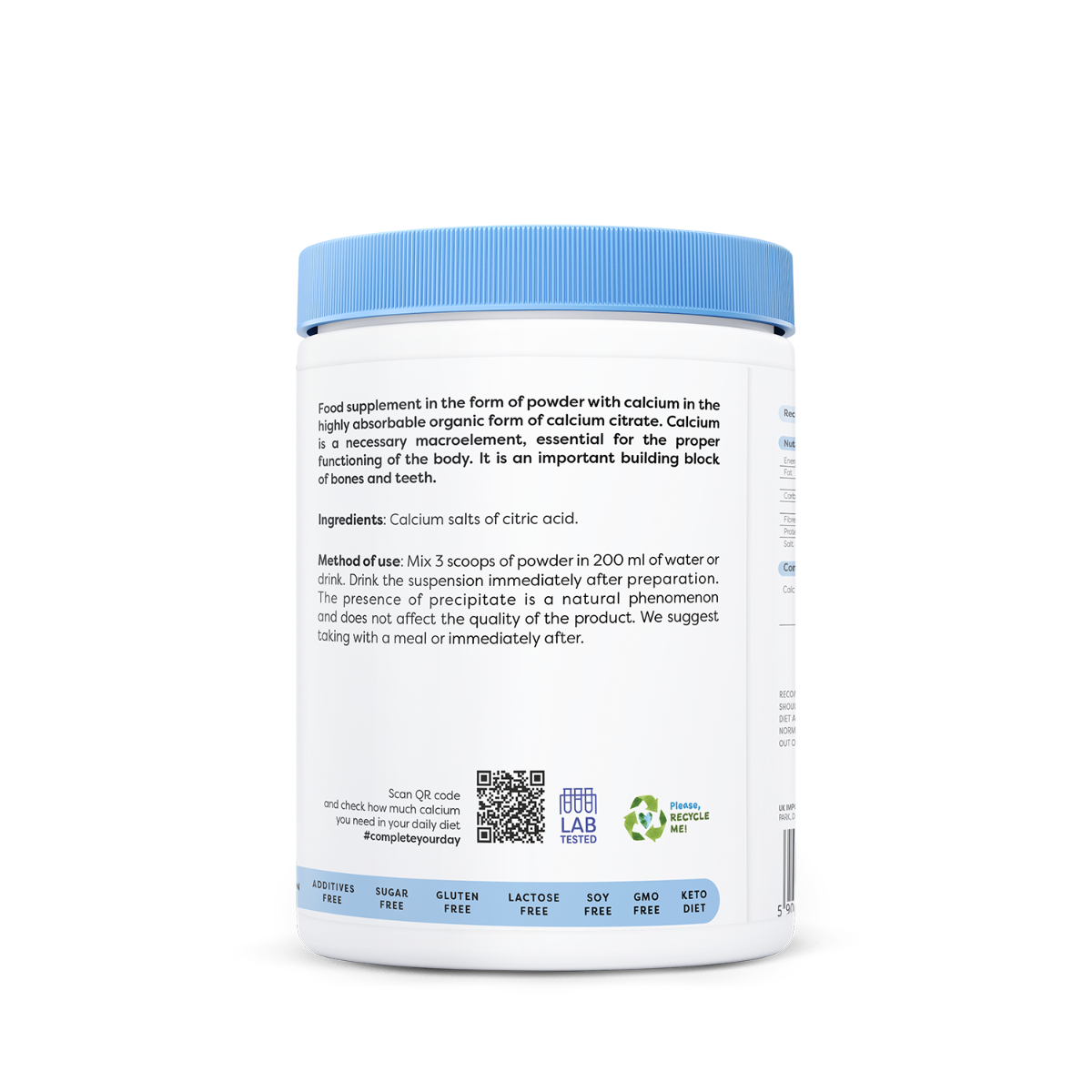 Osavi - Citrate de calcium, poudre - 240 grammes – Image 3
