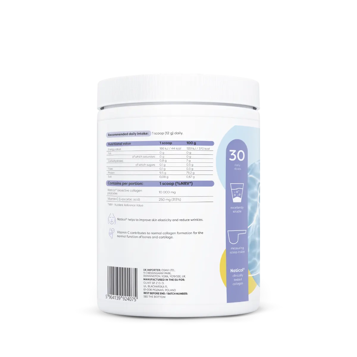 Osavi – Collagène Marine – Citron– 360g – Image 2