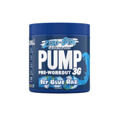Applied Nutrition - Pump 3G - Pré-workout sans caféine Icy Blue Raz- 375 grams