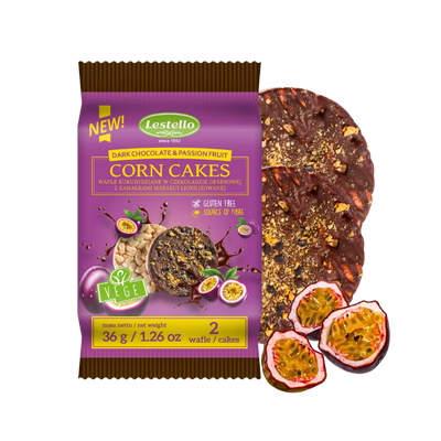 Lestello - Galettes de Maïs au Chocolat Noir et Fruit de la Passion 36g
