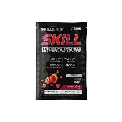 SKILL NUTRITION - Pre-Workout, Berry Blast - 16 grams (1 serving)