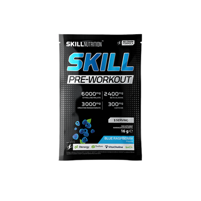 SKILL NUTRITION - Pre-Workout, Blue Raspberry - 16 grams (1 serving)